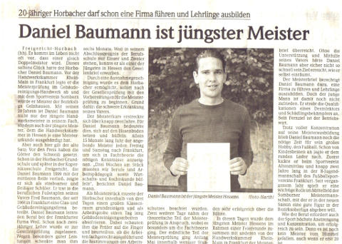 G+S Daniel Baumann (Zeitungsausschnitt)